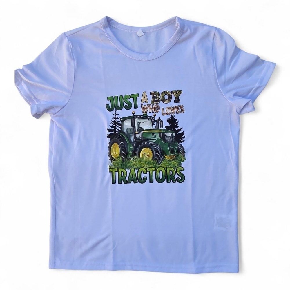 Tractor-Themed Kids T-Shirts - Set of 4 Size 6 - Picture 4 of 5